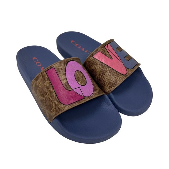 Coach Shoes Coach Udele Logo Print Love Sport Slides Size 7 Poshmark